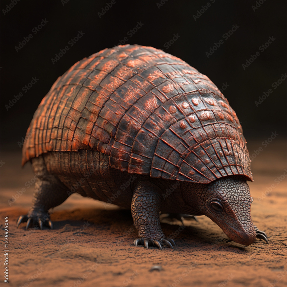 Fototapeta premium Cute 3D Armadillo