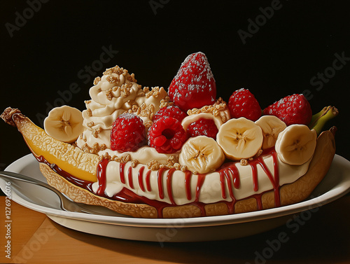 
banana split photo