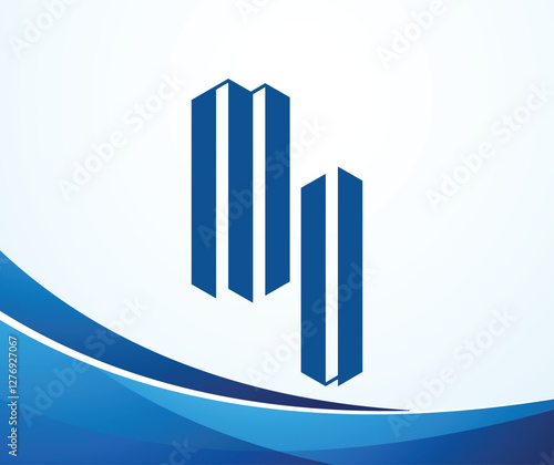 MU letter logo design template elements. Modern abstract digital alphabet letter logo. Vector illustration. New Modern logo.