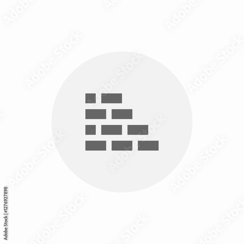 brick wall building icon sign vector