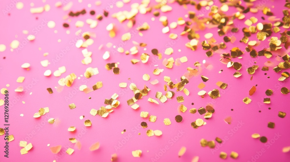 Celebrate birthdays with golden confetti on a vibrant pink backdrop. Perfect for personalized gift cards or heartfelt congratulations. Celebrate birthdays with golden confetti on a vibrant pink backdrop. Perfect for personalized gift cards or heartfelt congratulations.