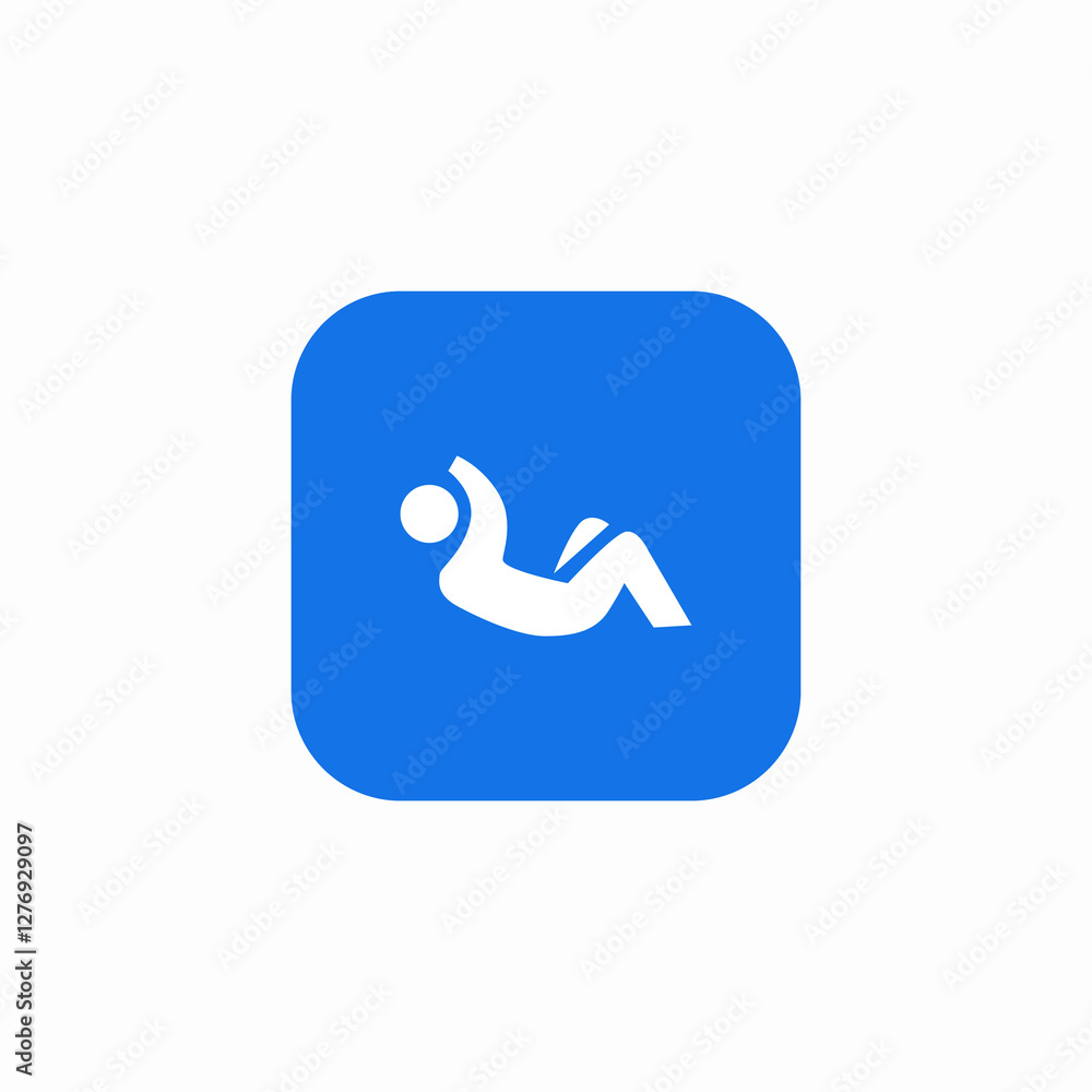 crunches abdominal exercise icon sign vector crunches abdominal exercise icon sign vector