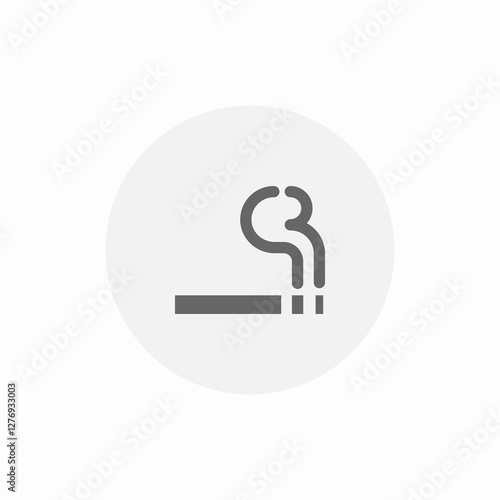 smoke area icon sign vector