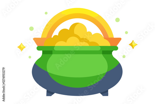 Pot of Gold Vector Illustration. A Treasure Trove of Creativity