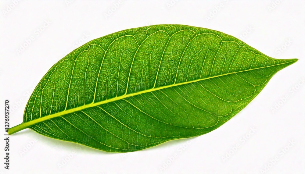 Obraz premium Green Coca Leaf Isolated on a White Background