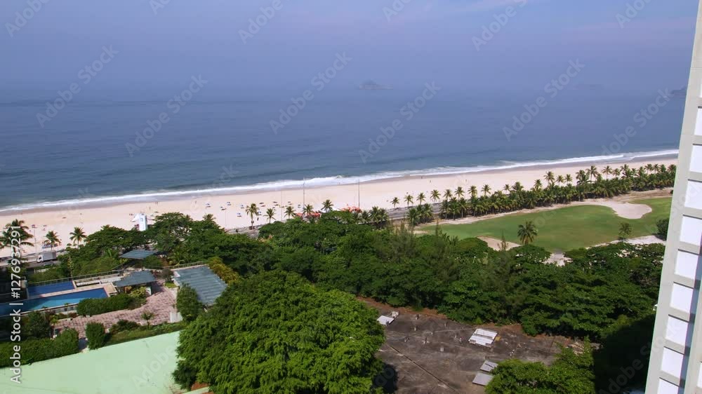 view of sao conrado beach in rio de janeiro. view of sao conrado beach in rio de janeiro.