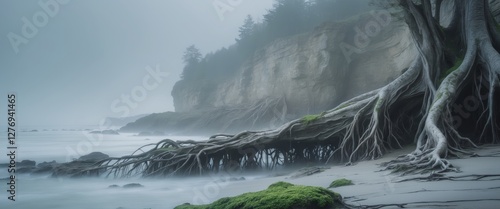 Coastal Erosion Reveals Ancient Tree Roots
