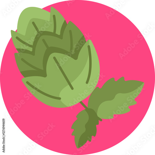A hop cone, symbolizing the key ingredient in beer brewing, commonly associated with Oktoberfest celebrations.