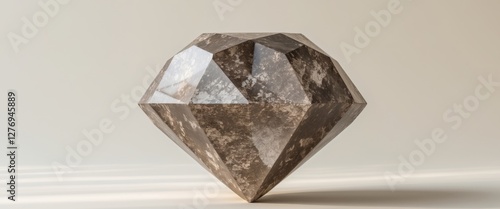 A large diamond made of a material with a rough texture photo