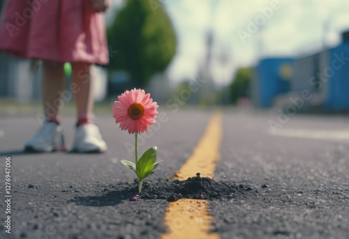 A Flower Through Asphalt