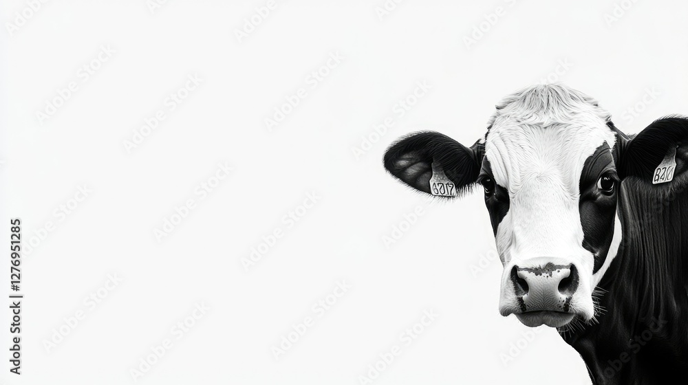 Abstract Black Cow Spot Frame. Isolated Art on White Paper Border with Blank Space for Creative Design Abstract Black Cow Spot Frame. Isolated Art on White Paper Border with Blank Space for Creative Design