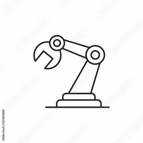 hand robotic icon sign vector