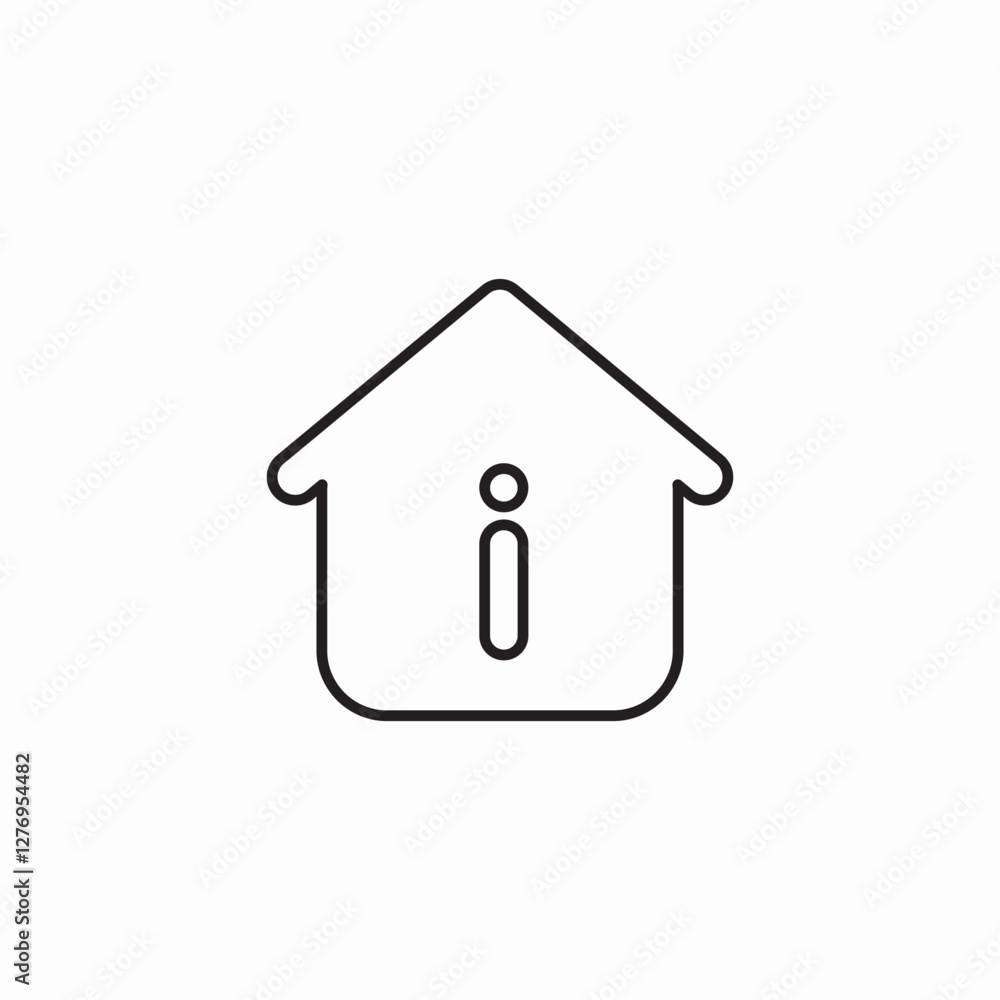 home information section icon sign vector home information section icon sign vector