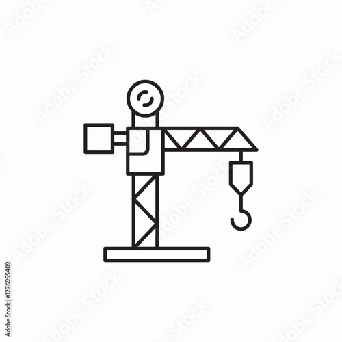 lift crane icon sign vector