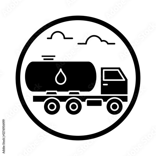Transportation – Tanker Truck Delivering Oil and Fuel