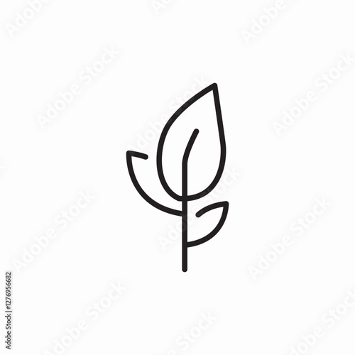 plant eco icon sign vector