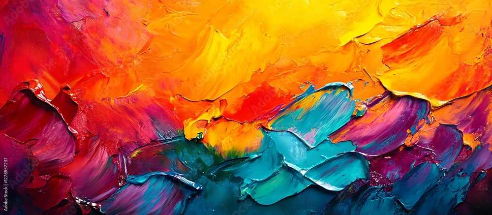 Abstract colorful painting vibrant hues Abstract colorful painting vibrant hues