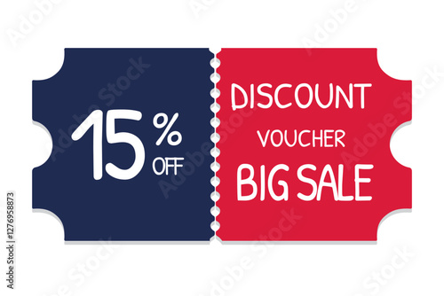 sales discount voucher 15% off sales marketing in american colors