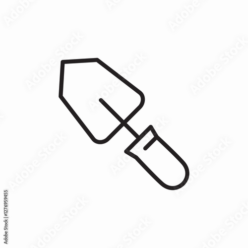 trowel tool icon sign vector
