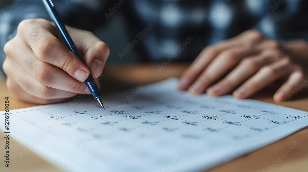 manos de una persona organizada en una reunion anotando en un calendario o en su agenda de trabajo anotando cuando tiene que hacer pagos de impuetos manos de una persona organizada en una reunion anotando en un calendario o en su agenda de trabajo anotando cuando tiene que hacer pagos de impuetos