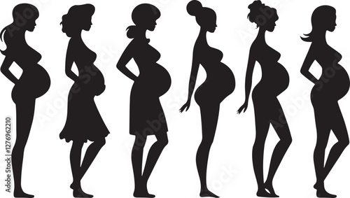 Pregnant women silhouettes
