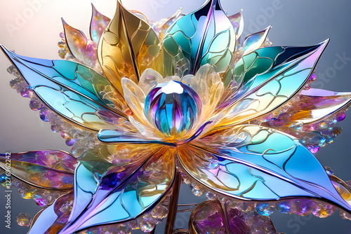 abstract crystal flower
