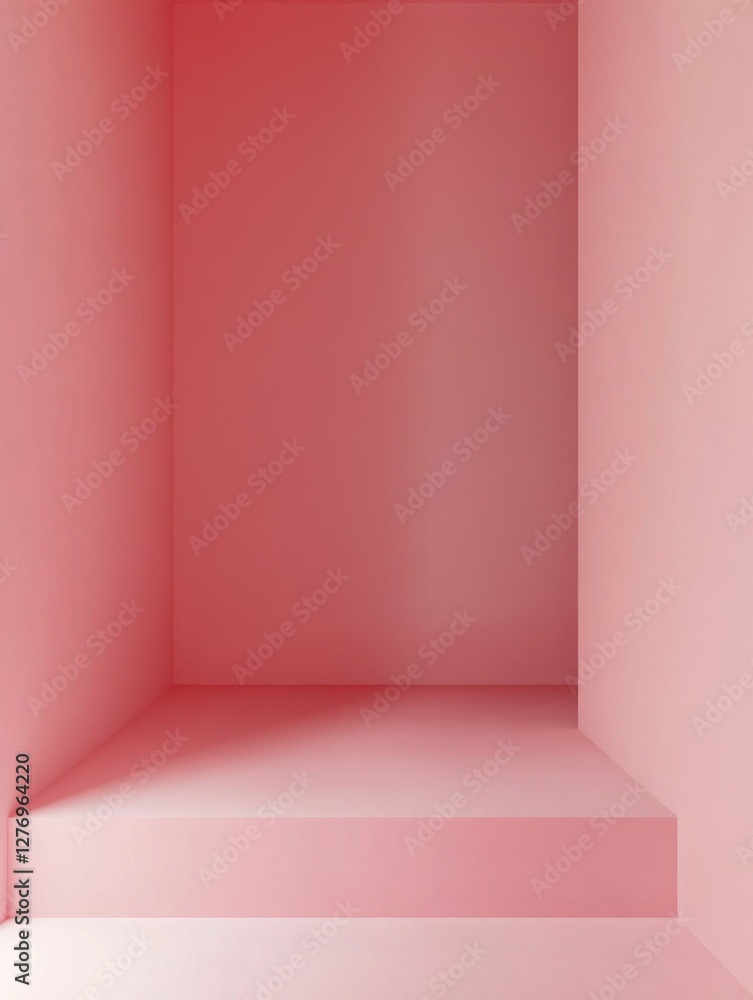 Obraz premium A vibrant stairway wall with clean lines and minimalistic design.