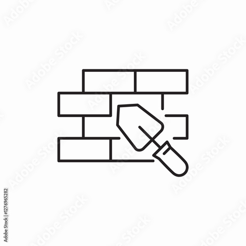 brick building icon sign vector