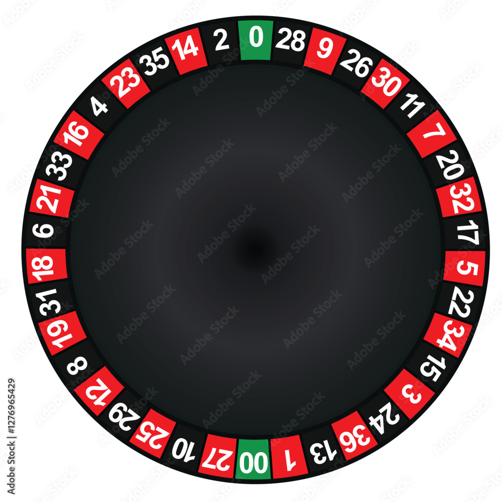 Roulette wheel isolated. vector illustration Roulette wheel isolated. vector illustration