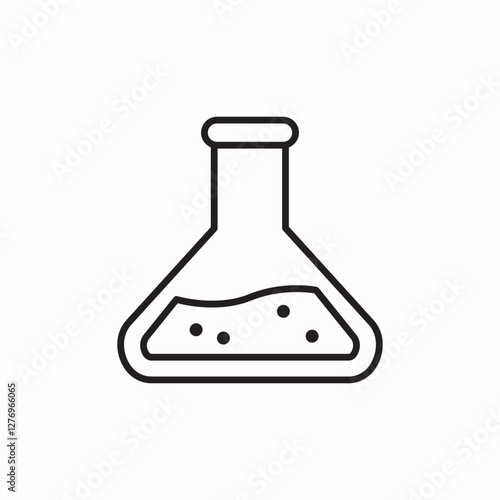 chemistry flask icon sign vector