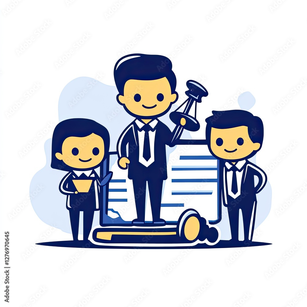 Lawyer team discussing document. Law and justice concepts. Office background. Possible web design use Lawyer team discussing document. Law and justice concepts. Office background. Possible web design use