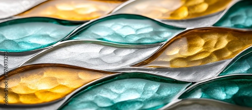 Obraz  z motywem Ornate Enamel Wave Design