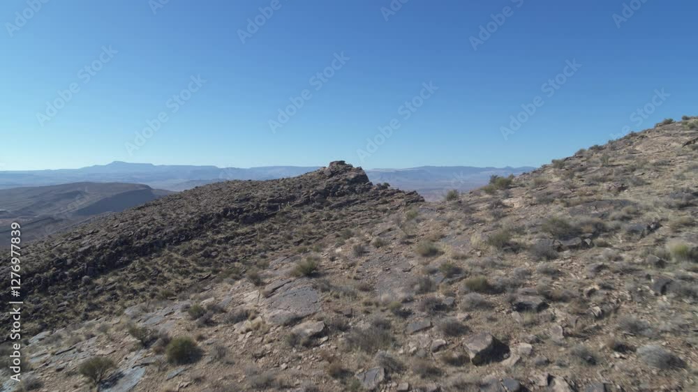Aerial of green desert hills in St George Utah in Warner Valley Aerial of green desert hills in St George Utah in Warner Valley