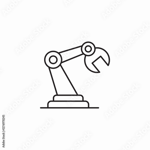 robotic arm icon sign vector