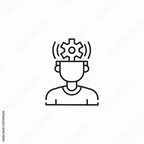 mind settings icon sign vector