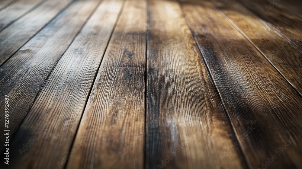 Rustic hardwood floor with warm sunlight and smooth wooden texture close-up Rustic hardwood floor with warm sunlight and smooth wooden texture close-up