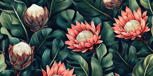 Wallpaper Mural South African Flower Pattern Torontodigital.ca