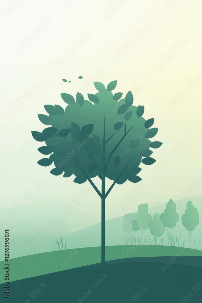 Fototapeta premium Green tree in Spring