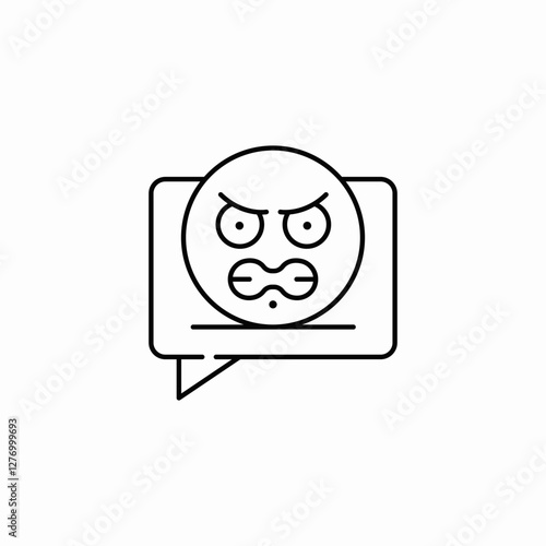 bulling message chat icon sign vector
