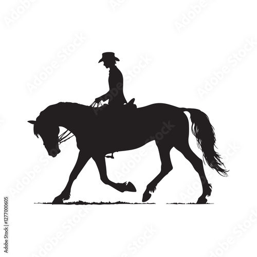 Western Lasso Rider – Fearless Cowboy on a Bronco