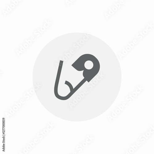 clothespin needle icon sign vector