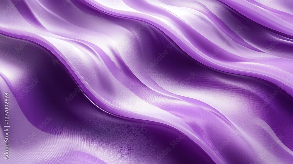 Abstract purple fluid wavy surface with glossy textures and soft lighting effects Abstract purple fluid wavy surface with glossy textures and soft lighting effects