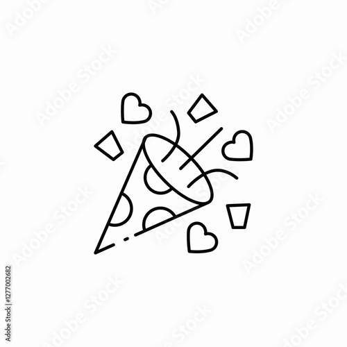 confetti fun icon sign vector