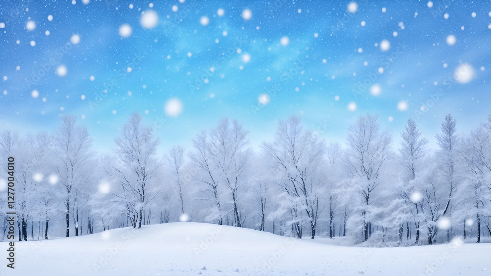 Fototapeta premium winter landscape with snow
