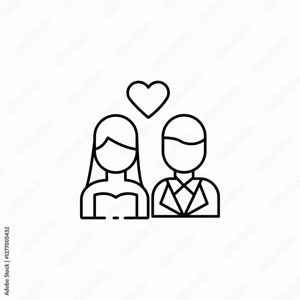groom bride wedding icon sign vector groom bride wedding icon sign vector