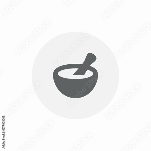 mortar pestle icon sign vector