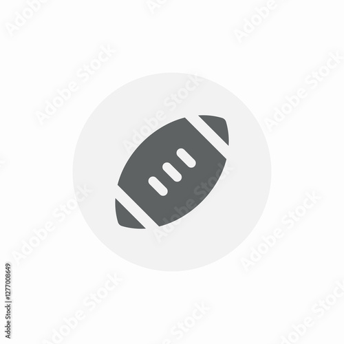 rugby ball icon sign vector