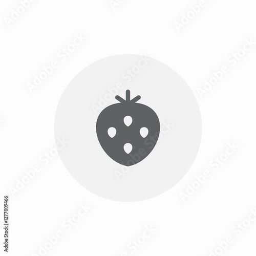 strawberry fruit icon sign vector