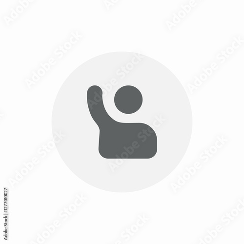 waving hand icon sign vector