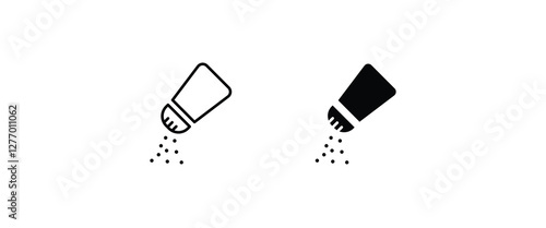 Salt shaker icon. icons button, vector, sign, symbol, logo, illustration, editable stroke, flat design style isolated on white linear pictogram